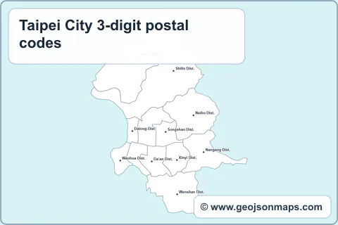 Preview of Taipei City 3-digit postal codes map