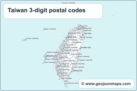 Preview of Taiwan 3-digit postal codes map