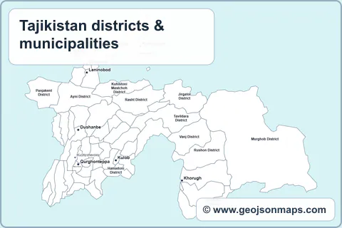 Preview of Tajikistan districts & municipalities map