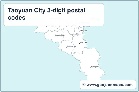 Preview of Taoyuan City 3-digit postal codes map