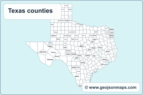 Preview of Texas counties map