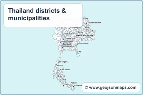 Preview of Thailand districts & municipalities map