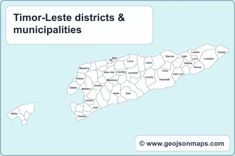 Preview of Timor-Leste districts & municipalities map