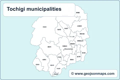 Preview of Tochigi municipalities map
