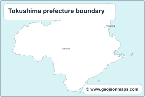 Preview of Tokushima prefecture boundary map
