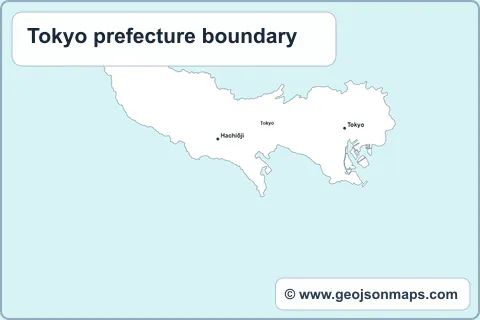 Preview of Tokyo prefecture boundary map