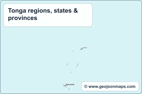 Preview of Tonga regions, states & provinces map