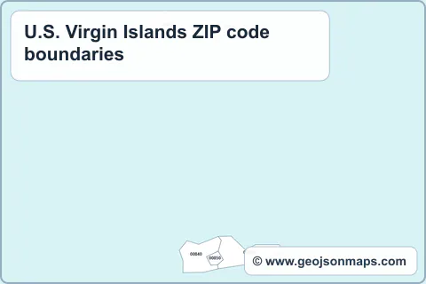 Preview of U.S. Virgin Islands ZIP code boundaries map