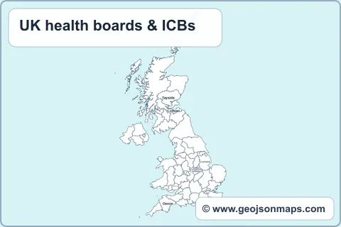 Preview of UK health boards & ICBs map