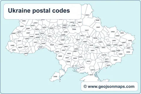 Preview of Ukraine postal codes map