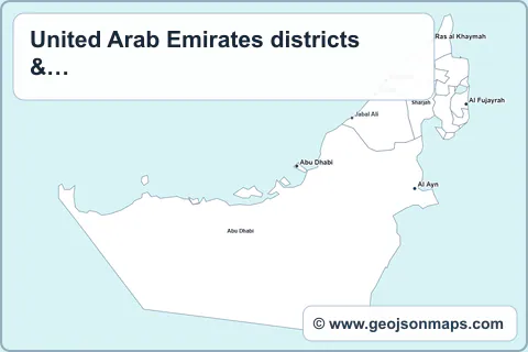 Preview of United Arab Emirates districts & municipalities map
