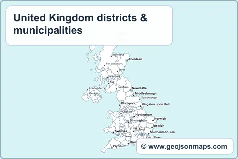 Preview of United Kingdom districts & municipalities map