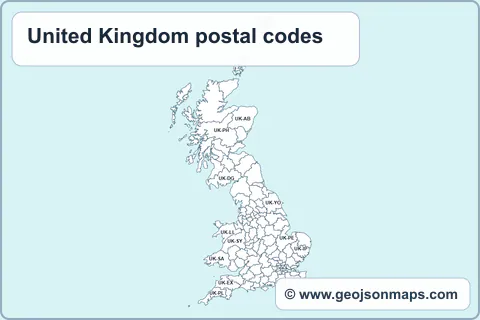 Preview of United Kingdom postal codes map