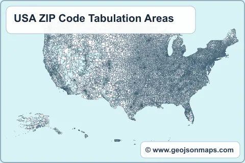 Preview of USA ZIP Code Tabulation Areas map