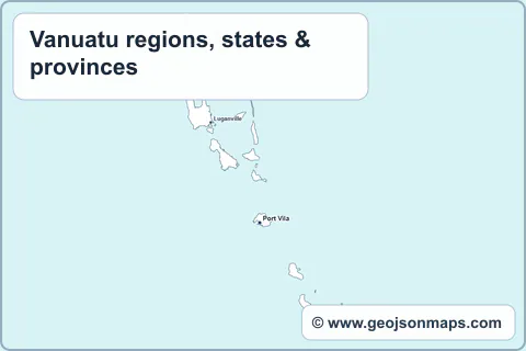 Preview of Vanuatu regions, states & provinces map