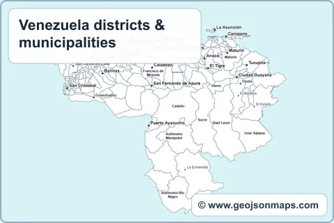 Preview of Venezuela districts & municipalities map