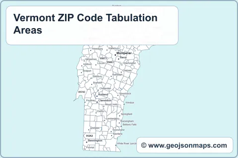 Preview of Vermont ZIP Code Tabulation Areas map