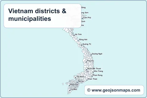 Preview of Vietnam districts & municipalities map