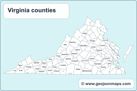 Preview of Virginia counties map