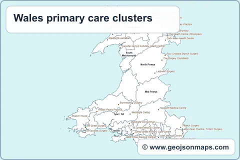 Preview of Wales primary care clusters map