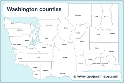 Preview of Washington counties map