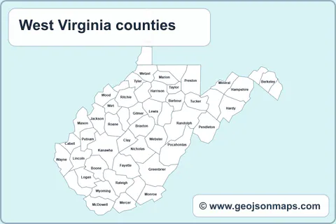 Preview of West Virginia counties map
