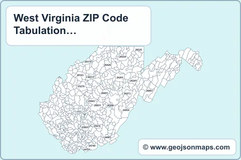 Preview of West Virginia ZIP Code Tabulation Areas map