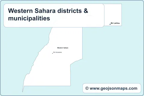Preview of Western Sahara districts & municipalities map
