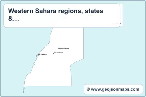Preview of Western Sahara regions, states & provinces map