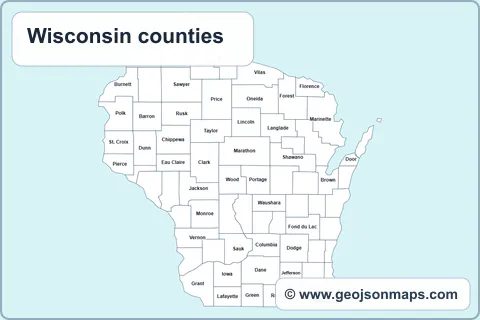 Preview of Wisconsin counties map