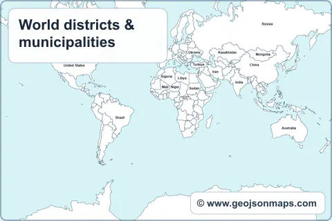 Preview of World districts & municipalities map