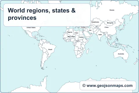 Preview of World regions, states & provinces map