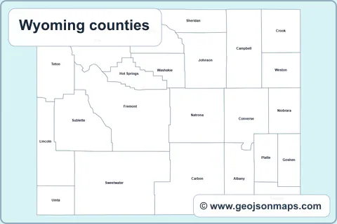 Preview of Wyoming counties map