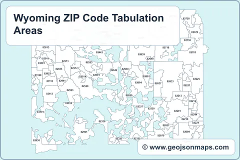 Preview of Wyoming ZIP Code Tabulation Areas map