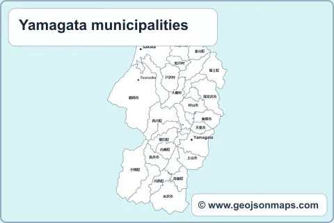 Preview of Yamagata municipalities map