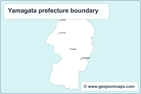 Preview of Yamagata prefecture boundary map