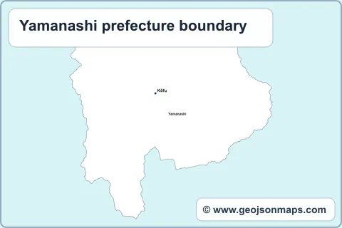 Preview of Yamanashi prefecture boundary map