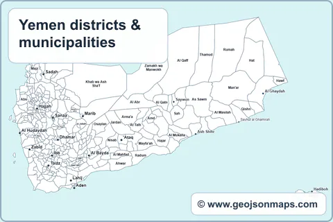 Preview of Yemen districts & municipalities map