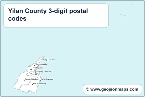 Preview of Yilan County 3-digit postal codes map